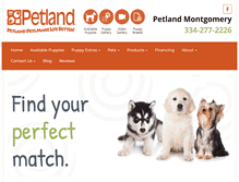 Tablet Screenshot of petlandmontgomery.com